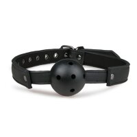 Ball gag met PVC bal - zwart