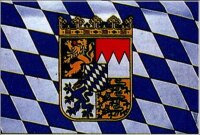 Fahne Bayern mit Wappen Gr. 60 x 90 cm