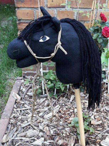 Hobby Horse Steckenpferd Black Handarbeit Unikat