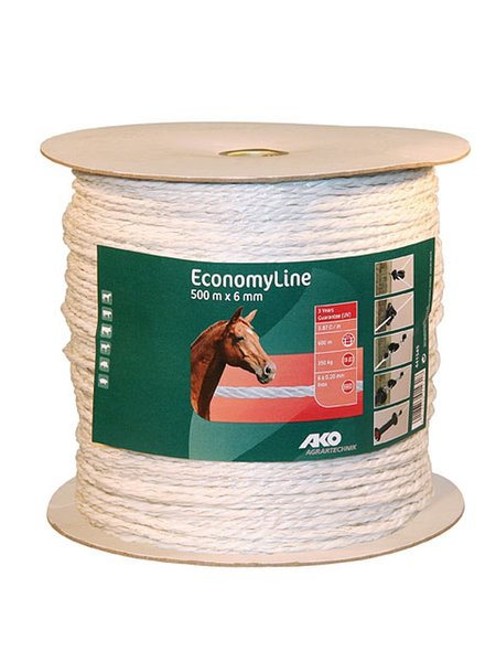 EconomyLine, Seil, 500m, 6mm, weiß, 6 x 0,2mm Niro