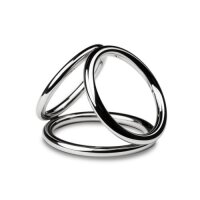 Triad Chamber Metall-Penis- und Eierring - Medium