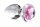 Pink Gem Glas-Analplug mit Schmuckstein - Klein