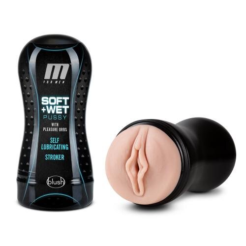 M for Men - Soft and Wet - Muschi mit Lustkugeln - Selbstbefeuchtend