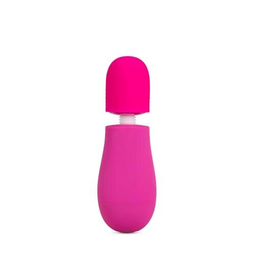 Rose – Petite Wand-Vibrator mit Aufsätzen – Pink