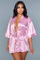 Getting Ready Satin-Kimono - PinkXXXXL