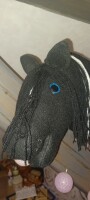 Hobby Horse Steckenpferd Schwarz mit Weißer Blesse Handarbeit