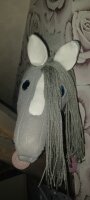 Hobby Horse Steckenpferd Grau mit Weißer Blesse und...