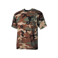 US T-Shirt, halbarm, woodland, 160g/m²