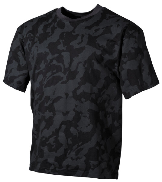 US T-Shirt, halbarm, night - camo, 170g/m²