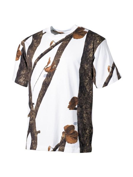 US T-Shirt, hunter - snow, halbarm, 170g/m²
