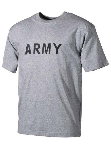 T-Shirt, bedruckt, Army, grau