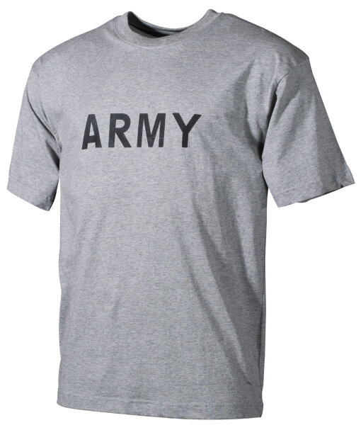 T-Shirt, bedruckt, "Army", grau