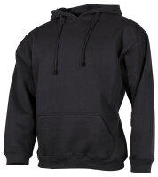 Kapuzen Sweatshirt, "PC", 340g/m², Schwarz