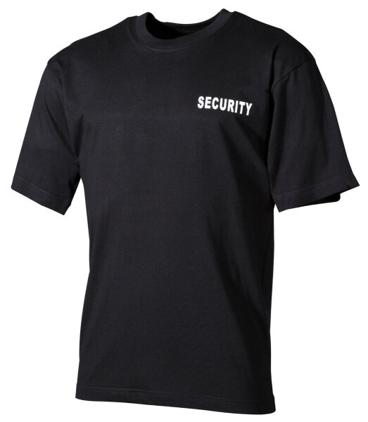 T-Shirt, Schwarz, "Security", bedruckt