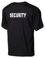 T-Shirt, Schwarz, "Security", bedruckt